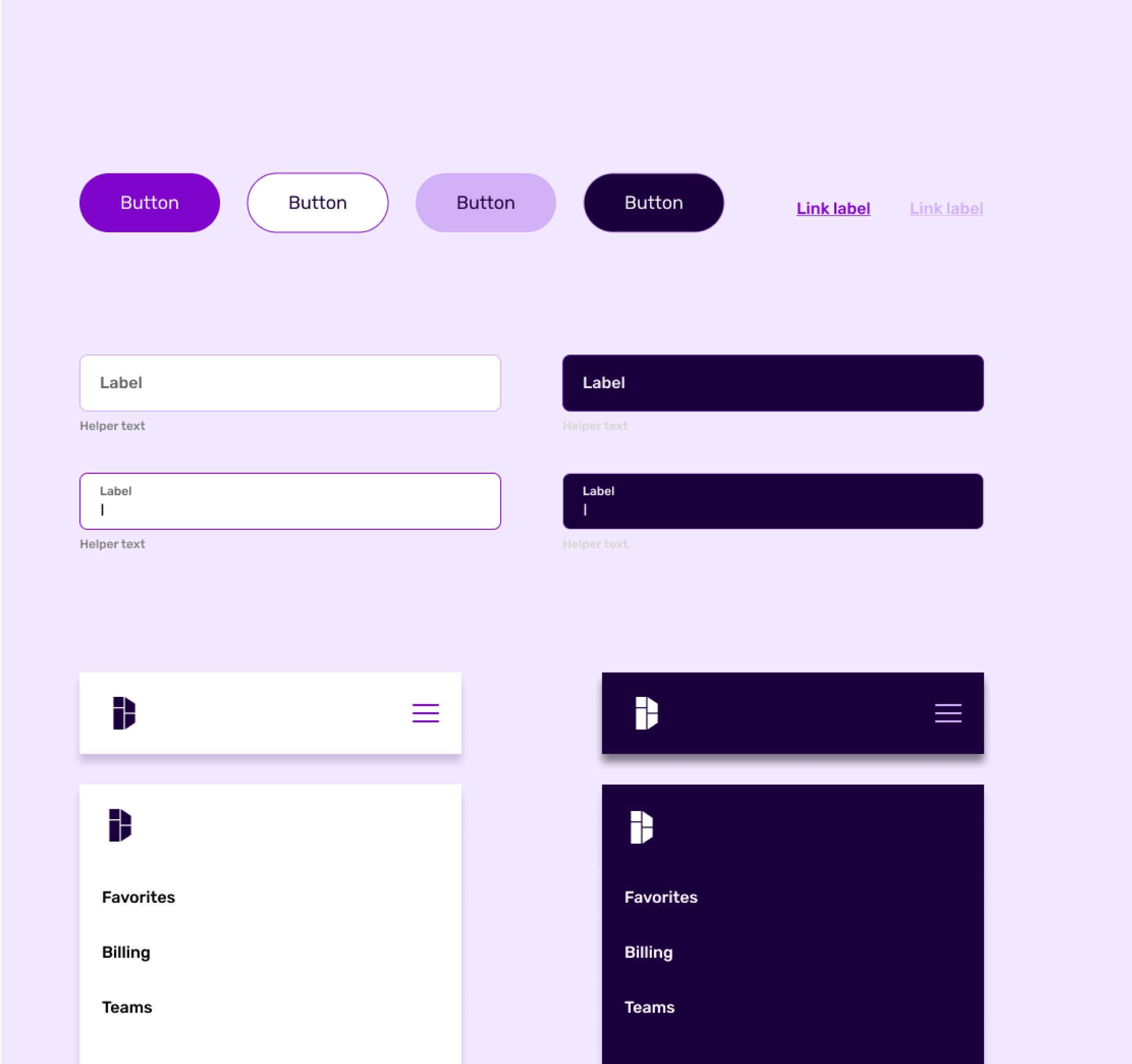 Definitive menu and buttons desing system